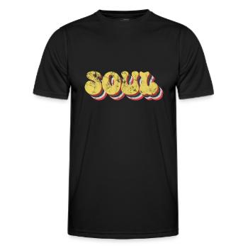 Soul Retro - Männer Funktions-T-Shirt - Schwarz - Vorne - AI Model Male 178 dark (178cm)