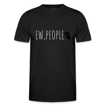 ew, people! - Men's Functional T-Shirt - black - Front - AI Model Male 178 dark (178cm)