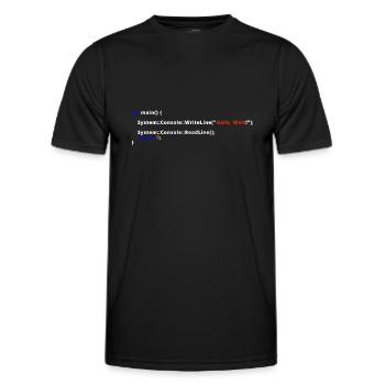 Programmierer Admin IT Code Nerd Hallo Welt EDV - Männer Funktions-T-Shirt - Schwarz - Vorne - AI Model Male 178 dark (178cm)