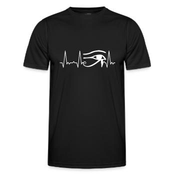 Heartbeat Eye Of Horus - Men's Functional T-Shirt - black - Front - AI Model Male 178 dark (178cm)
