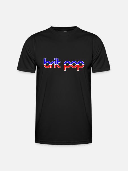 BRIT POP - Männer Funktions-T-Shirt - Schwarz