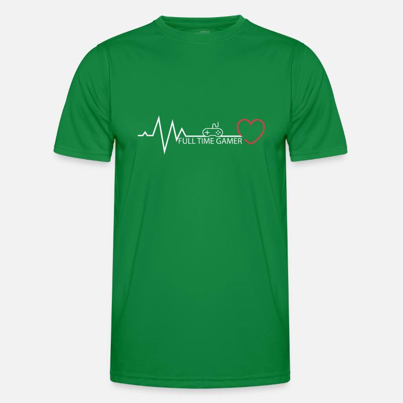 Heartbeat - Puls Controller mit Spruch Männer Funktions-T-Shirt
