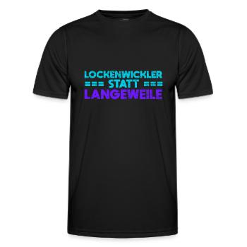 Lockenwickler Statt Langeweile - Männer Funktions-T-Shirt - Schwarz - Vorne - AI Model Male 178 dark (178cm)