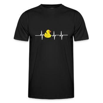 Herzschlag der Ente - Männer Funktions-T-Shirt - Schwarz - Vorne - AI Model Male 178 dark (178cm)
