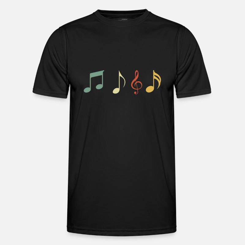Vintage Retro Musical Note - Men's Functional T-Shirt - black