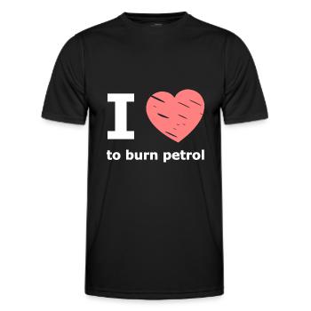 I love petrol cars - Men's Functional T-Shirt - black - Front - AI Model Male 178 dark (178cm)