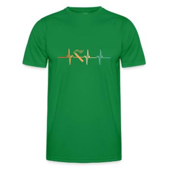 Battement de cœur Cigarette - T-shirt sport Homme - vert - Devant - AI Model Male 178 dark (178cm)