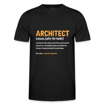 Architecte - T-shirt sport Homme - noir - Devant - AI Model Male 178 dark (178cm)