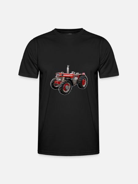 Traktor rødt firehjulstræk - Funktionsshirt til herrer - sort