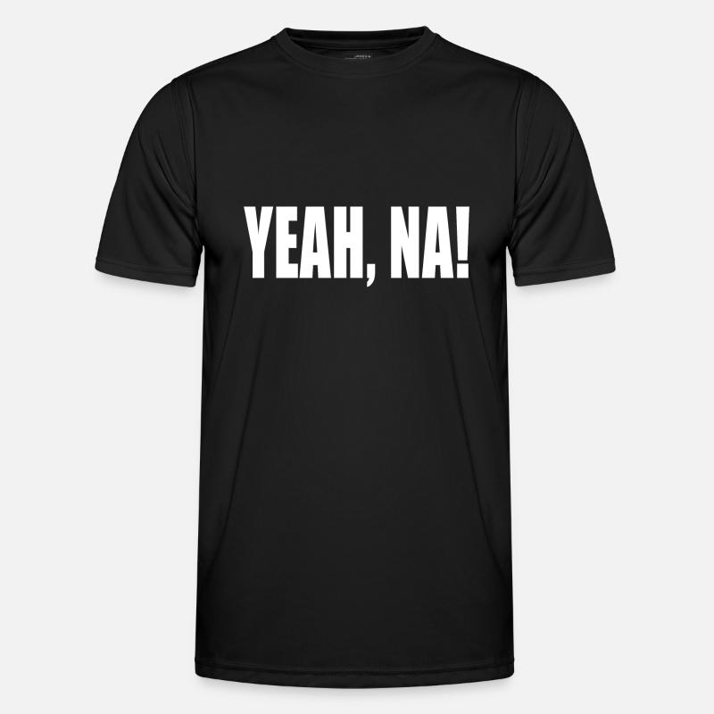 YEAH NAH! - Männer Funktions-T-Shirt - Schwarz