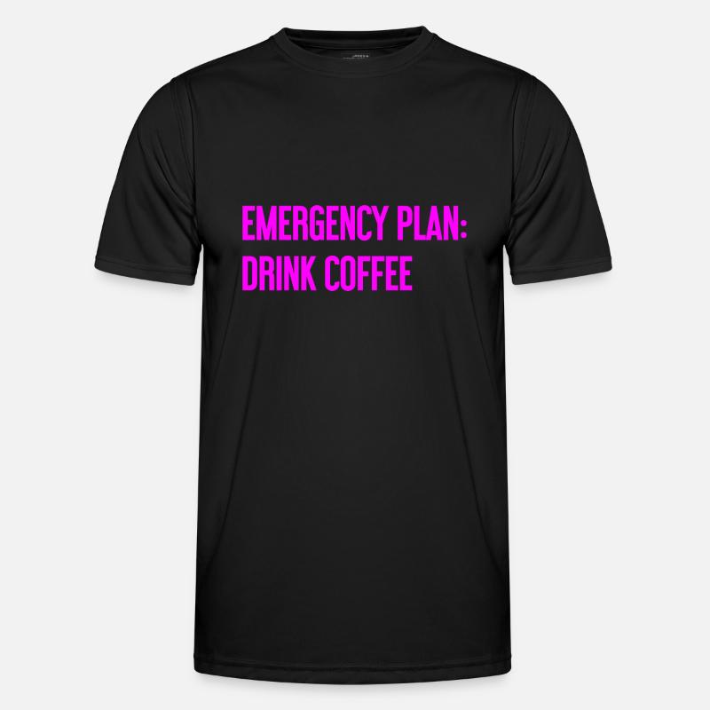 Coffee Contingency Plan - Men's Functional T-Shirt - black