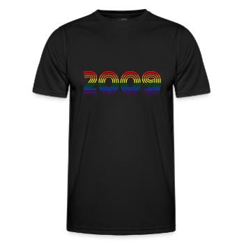 2009 - T-shirt sport Homme - noir - Devant - AI Model Male 178 dark (178cm)