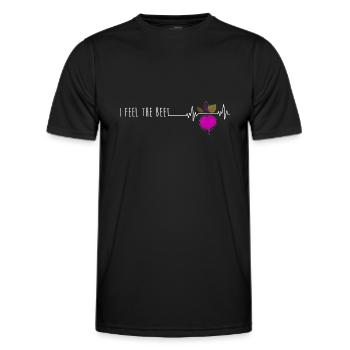 Je sens la betterave Herzpuls Garden Dj Vegan Gardener - T-shirt sport Homme - noir - Devant - AI Model Male 178 dark (178cm)