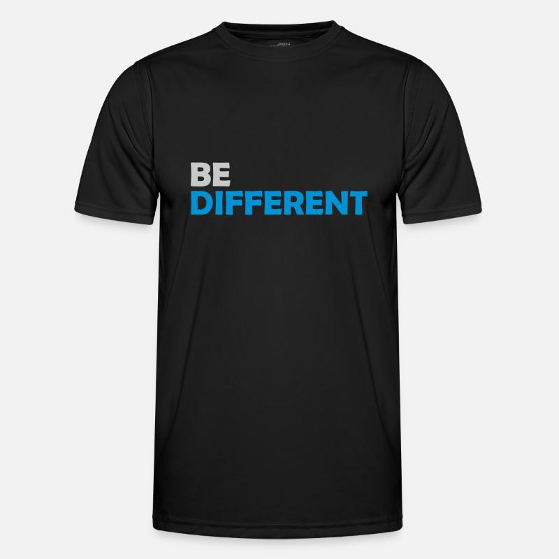 Be different Logo Design - Männer Funktions-T-Shirt - Schwarz