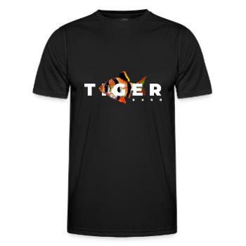 Poisson d’aquarium Tiger Barb - T-shirt sport Homme - noir - Devant - AI Model Male 178 dark (178cm)