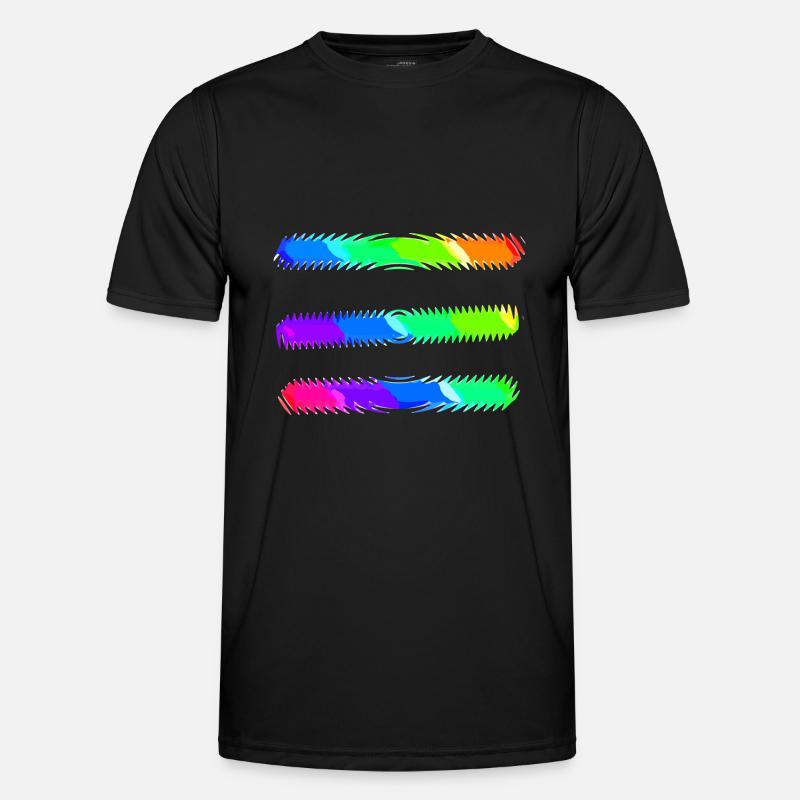 Lines | Wavy lines | | symbols Pattern - Men's Functional T-Shirt - black