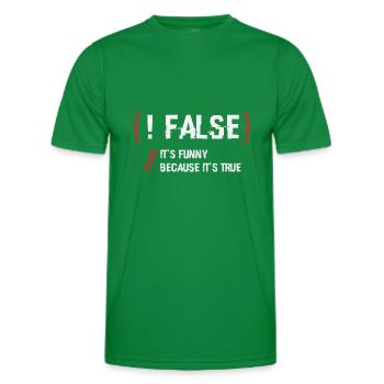 False Programmer - Men's Functional T-Shirt - kelly green - Front - AI Model Male 178 dark (178cm)