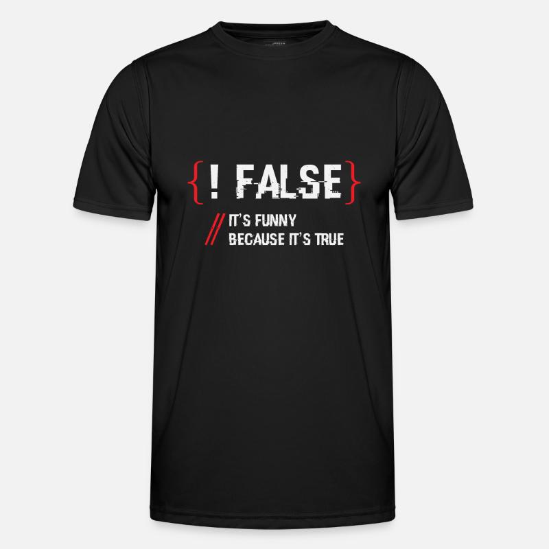 False Programmer - Men's Functional T-Shirt - black