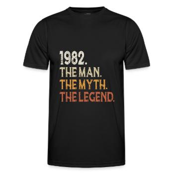 1982 Vintage Man Myth Légende - T-shirt sport Homme - noir - Devant - AI Model Male 178 dark (178cm)