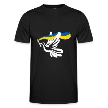 Solidarité et paix pour l’Ukraine - T-shirt sport Homme - noir - Devant - AI Model Male 178 dark (178cm)