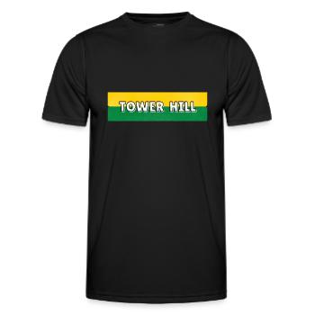 Tower Hill Station - Men's Functional T-Shirt - black - Front - AI Model Male 178 dark (178cm)