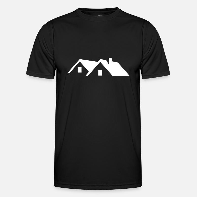 Dach - Männer Funktions-T-Shirt - Schwarz