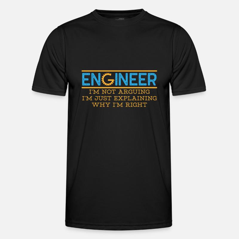 Engineer Saying Nerd Gift Geek - Men's Functional T-Shirt - black
