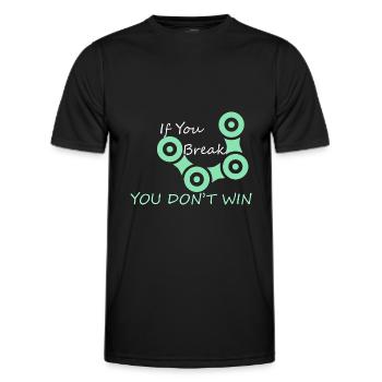 Lorsque vous freinez, vous ne gagnez pas Cyclocross Bikep - T-shirt sport Homme - noir - Devant - AI Model Male 178 dark (178cm)