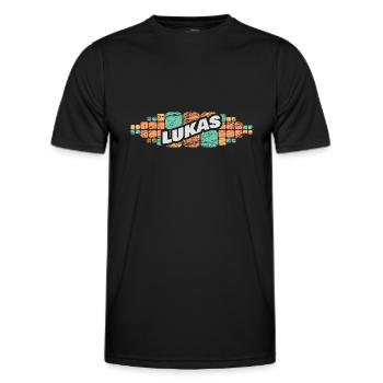 Geschenk für Lukas - Männer Funktions-T-Shirt - Schwarz - Vorne - AI Model Male 178 dark (178cm)
