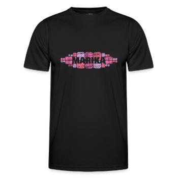 Marika als Mutti - Männer Funktions-T-Shirt - Schwarz - Vorne - AI Model Male 178 dark (178cm)