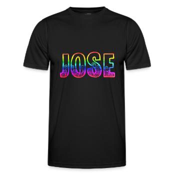 jose rs regenbogen - Männer Funktions-T-Shirt - Schwarz - Vorne - AI Model Male 178 dark (178cm)