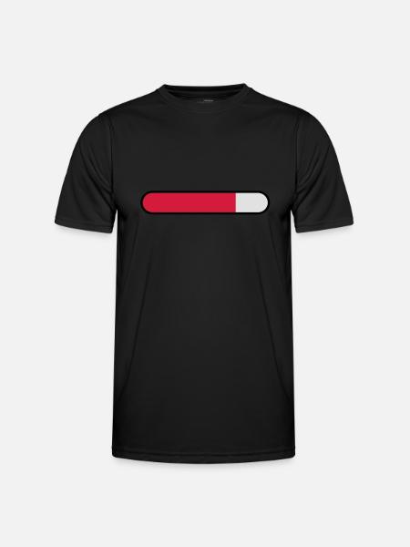 ladebalken leer - Männer Funktions-T-Shirt - Schwarz