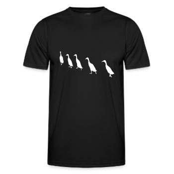 Laufente Geflügel Ente Geschenk Entenbesitzer - Männer Funktions-T-Shirt - Schwarz - Vorne - AI Model Male 178 dark (178cm)