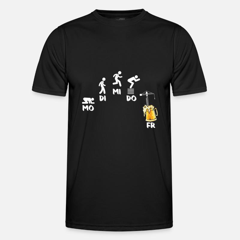 Kran Baukran Kranfahrer Kranführer - Männer Funktions-T-Shirt - Schwarz