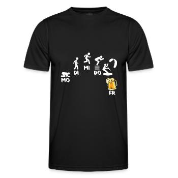 Kitesurfing Kiteboarding Kite Kite Kiten - Men's Functional T-Shirt - black - Front - AI Model Male 178 dark (178cm)