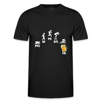 Schwimmen Schwimmer - Männer Funktions-T-Shirt - Schwarz - Vorne - AI Model Male 178 dark (178cm)