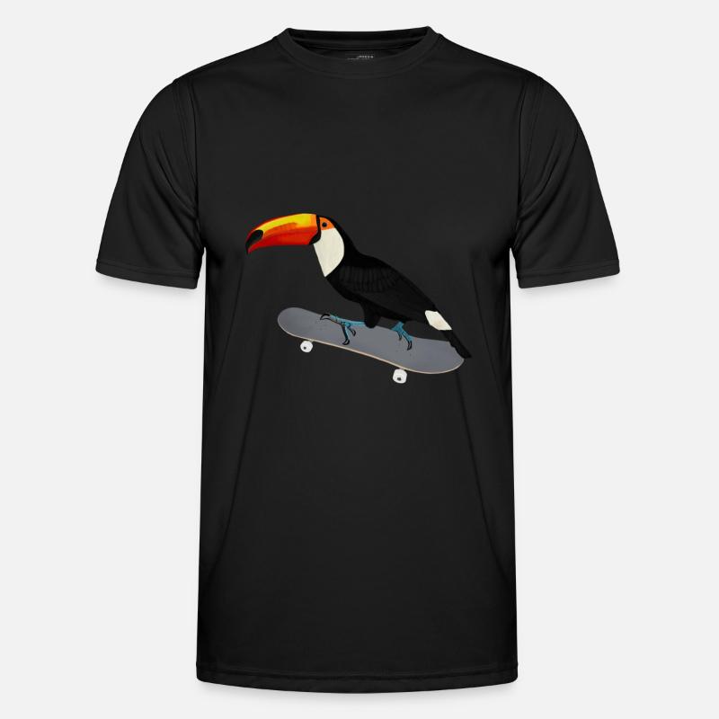 Toucan Skateboard Bird Skating Drôle d’animal T-shirt sport Homme