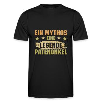 Ein Mythos eine Legende Patenonkel Taufpate - Männer Funktions-T-Shirt - Schwarz - Vorne - AI Model Male 178 dark (178cm)