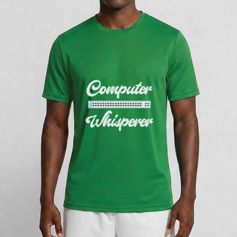 Computer Whisperer IT Tech Support Network Männer Funktions-T-Shirt