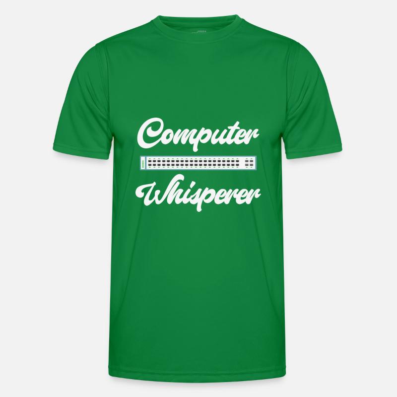 Computer Whisperer IT Tech Support Network Männer Funktions-T-Shirt