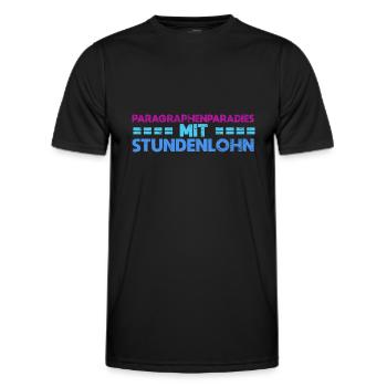 Paragraphenparadies Mit Stundenlohn - Männer Funktions-T-Shirt - Schwarz - Vorne - AI Model Male 178 dark (178cm)