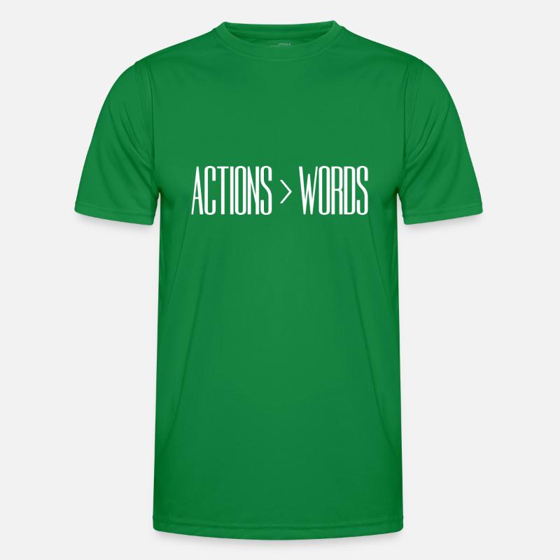 Les actions sont plus éloquentes que les mots - Motivation Gift T-shirt sport Homme