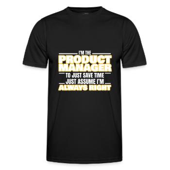 Awesome Product Manager - Men's Functional T-Shirt - black - Front - AI Model Male 178 dark (178cm)