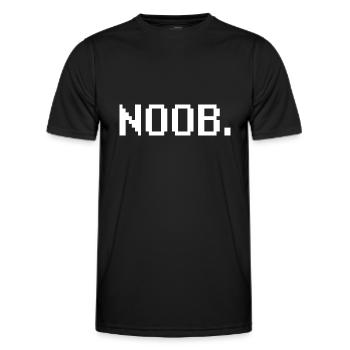 Noob Gamer funny saying fun gambling - Men's Functional T-Shirt - black - Front - AI Model Male 178 dark (178cm)