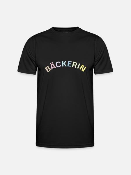 Bäckerin - Männer Funktions-T-Shirt - Schwarz