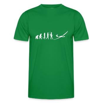 Sailplane Pilot Evolution Flying Glider Aviation - Men's Functional T-Shirt - kelly green - Front - AI Model Male 178 dark (178cm)
