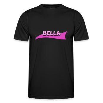 Bella als Vorname - Männer Funktions-T-Shirt - Schwarz - Vorne - AI Model Male 178 dark (178cm)