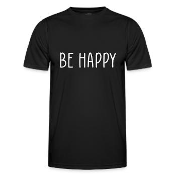 Sois heureux - T-shirt sport Homme - noir - Devant - AI Model Male 178 dark (178cm)