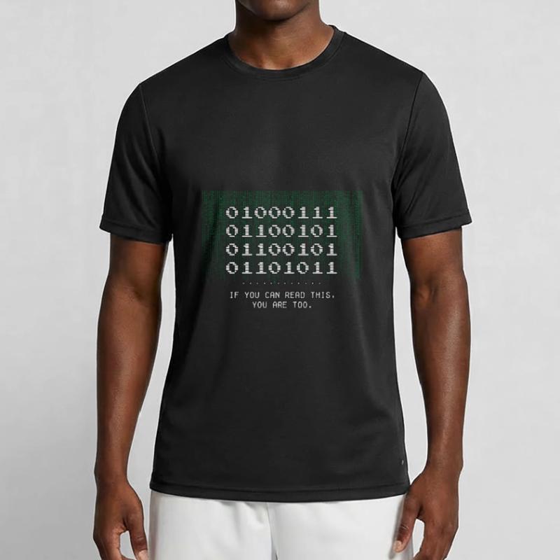 Geek Tee - Geek word in Binary Code for Funny Nerd Men's Functional T-Shirt
