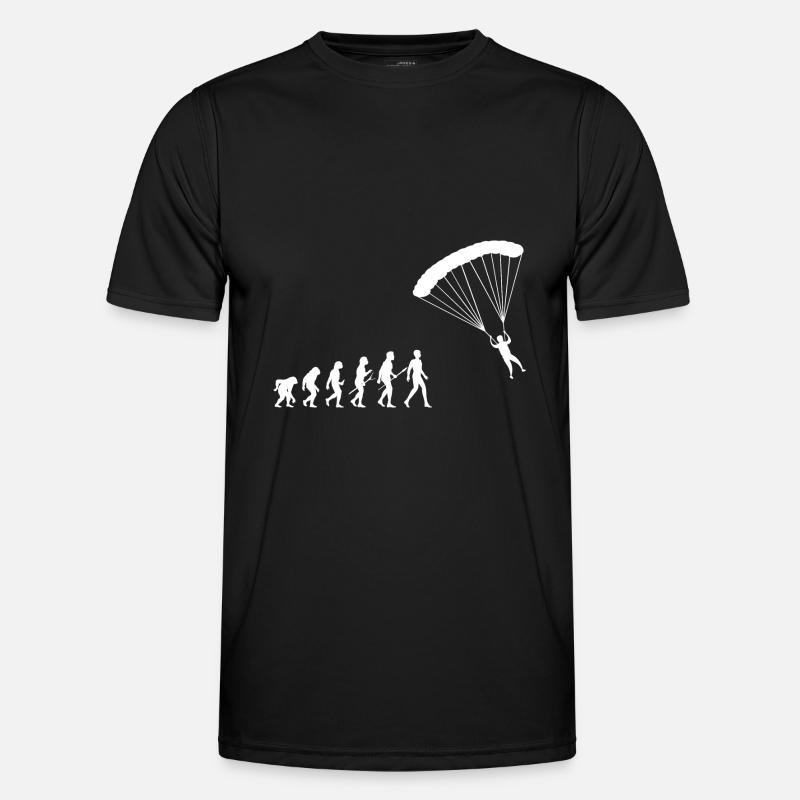 Paraglider Evolution Parachutist Sport - Men's Functional T-Shirt - black